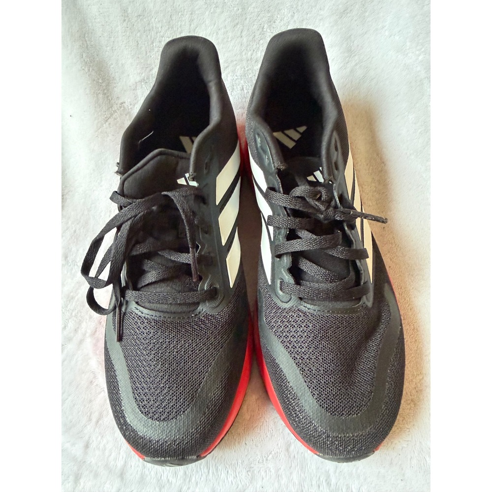 Adidas Cloudfoam Running Shoes Mens 7 Black Red Good Mesh Sneakers IH0314
